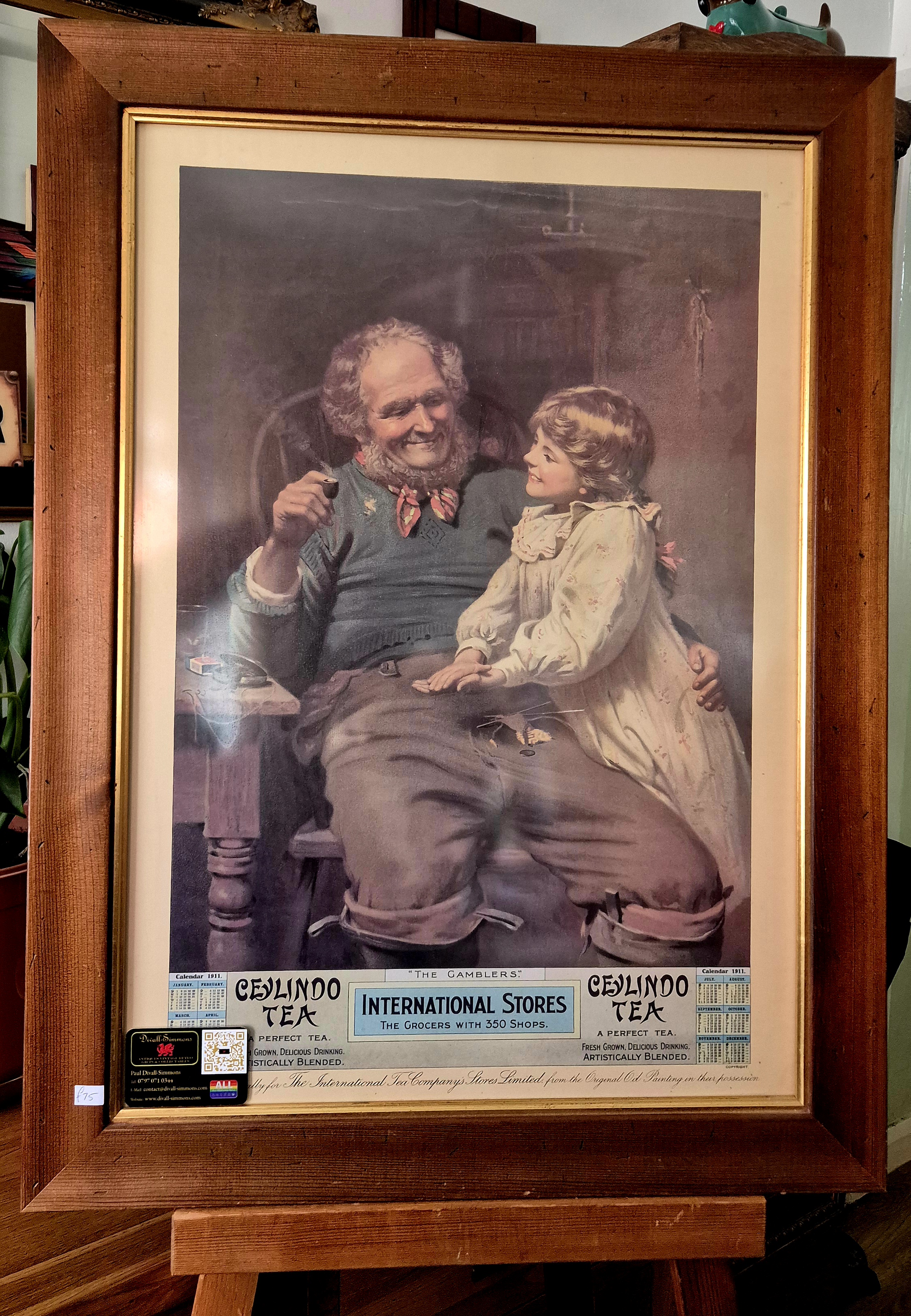 A beautifully framed and glazed tea advertising picture for 