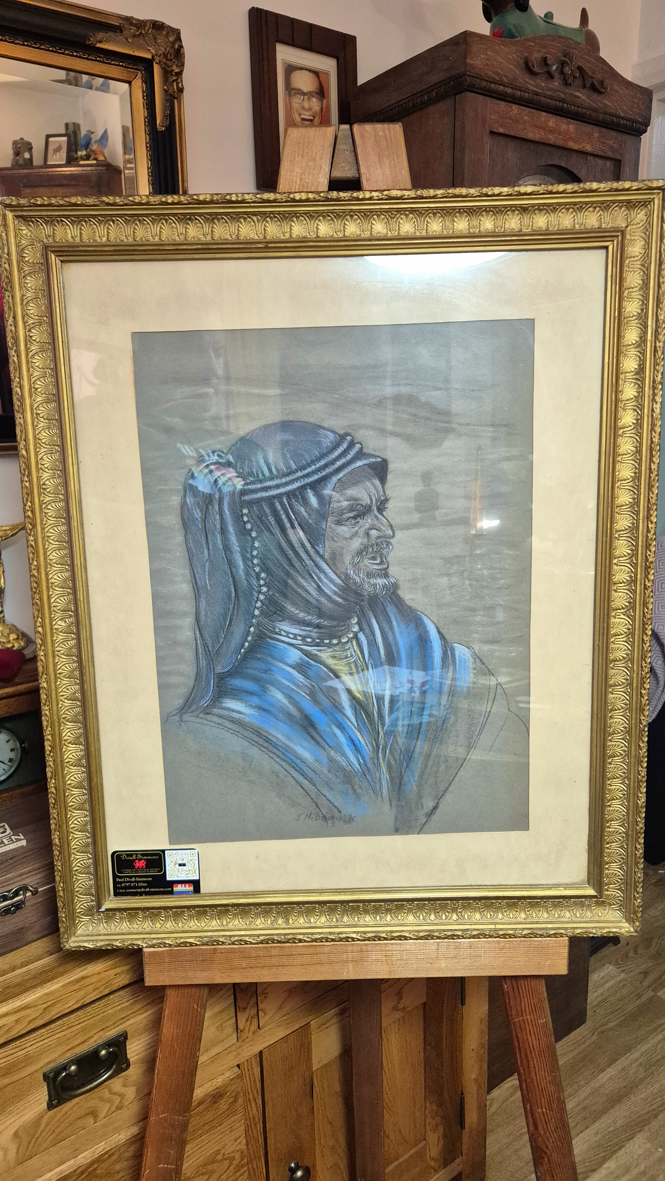 This is an intriguing and rather dramatic portrait work titl